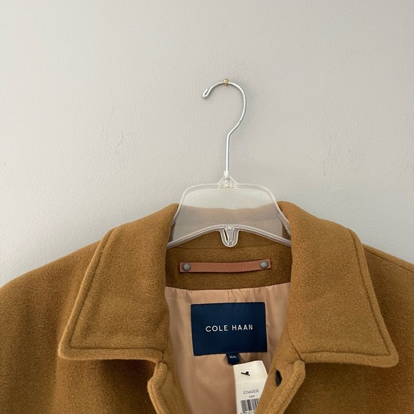 Cole Haan Wool Blend Italian Topcoat Size M - Picture 3 of 11
